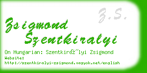 zsigmond szentkiralyi business card